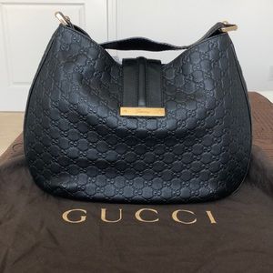 Gucci Guccissima Large Hobo Black.
